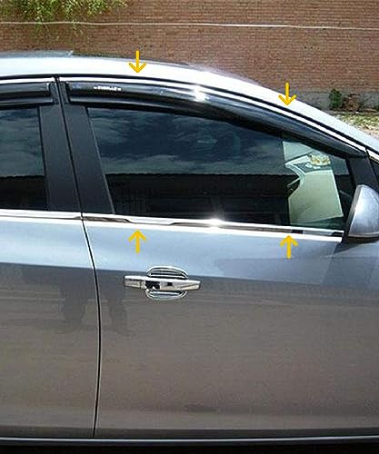 SCUARI 1/2 Inch Wide Chrome Tape,25FT Chrome Tape for Cars,Car Accessories Car Trim,Automotive Chromes Trim Molding,Auto Body Chromes Trims Strip,Universal Trims for Most Truck RV Door Window