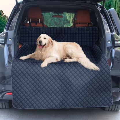 SUV Cargo Liner for Dogs Car Seat Cover Waterproof Non-Slip Car Seat Protector for Dogs Cargo Cover with Bumper Flap Protector for Cars, SUV and Truck, Universal Cargo Mat, 90"x55" - size: 55" x 90"