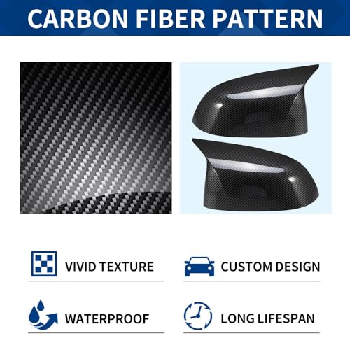 Side Mirror Cover Compatible with X3 G01 X4 G02 / Pre-lci X5 G05 X6 G06 X7 G07 (Carbon Fiber Pattern, G01 G02 G05) - color: Carbon Fiber Pattern, size: G01 G02 G05