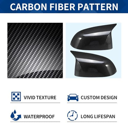 Side Mirror Cover Compatible with X3 G01 X4 G02 / Pre-lci X5 G05 X6 G06 X7 G07 (Carbon Fiber Pattern, G01 G02 G05) - color: Carbon Fiber Pattern, size: G01 G02 G05