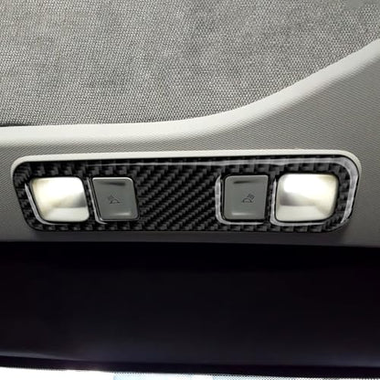 Car Rear Reading Light Sticker Carbon Fiber Decal Cover Interior Trim for Chevrolet Silverado/GMC Sierra 1500 2500HD 3500HD 2014-2018 Accessories - color: Rear Reading Light