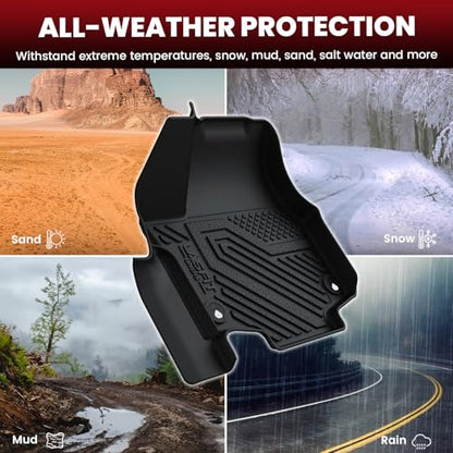LASFIT Floor Mats for Chrysler Pacifica 2017-2026, All-Weather TPE Floor Liners & Trunk Cargo Mats Accessory for Pacifica/Voyager (7-Seater,Non Hybrid - size: 2017-2026 | for Chrysler Pacifica | Full Set