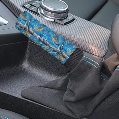 KEIAHUAN Car Gear Shift and Handbrake Cover Breathable Anti-Scratch Car Shifter Gear Hand Brake Cover Automotive Accessories for Men 2PCS, Blue Branch Camo Hunting - color: Blue Branch Camo Hunting Design