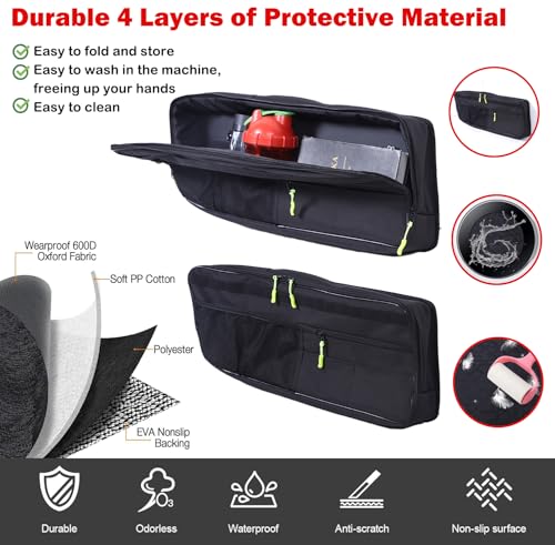 Car Trunk Organizer Storage Cargo for Hummer EV SUV Accessories Large Capacity Stable Foldable Multi-Function Trunk Side Window Luggage Storage Bag Rear Trunk Organizer for 2024 2025 2026 (Right)