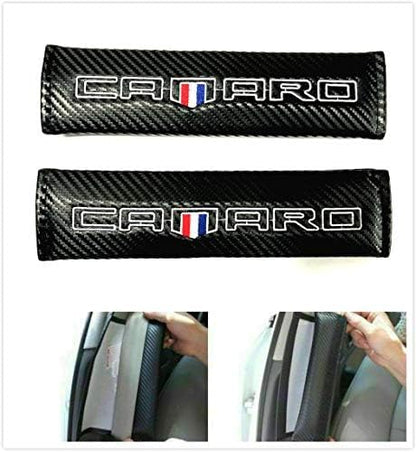 Custom Camaro Flag RS SS Racing Seat Safety Belt Cover Shoulder Pads Cushion 2PCS