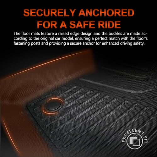 AOMSAZTO Floor Mats Compatible with Mercedes Benz GLC 300 2016-2022 (Not for Coupe): All Weather Floor Mats & Cargo Mat for GLC300 GLC250 GLC300e GLC43 AMG GLC63 AMG Full Set Floor & Trunk Liner - style: 2) for Mercedes Benz GLC (Not Coupe) | 2016-2022 |