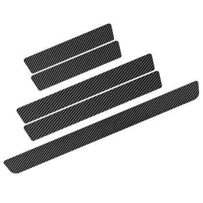 5PCS Car Door Sill Protector, Anti-Scratch Waterproof Carbon Fiber Door Sill Protectors，Universal Vehicle Interior Accessories Auto Threshold Protection for Car Truck SUV (Black, Width 2.76")