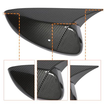PENSUN 2Pcs ox Side Rear View Mirror Cover Fit for Honda Accord 2018-2022 Accessories Car（Carbon Fiber Pattern）