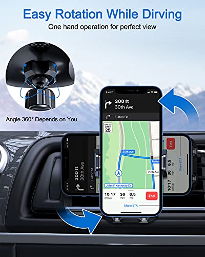 vanva Universal Air Vent Car Mount, [ Big Phones & Thick Case Friendly ] Cell Phone Holder for Car Hands Free Clamp Cradle Vehicle fit for All Apple Smasung Galaxy