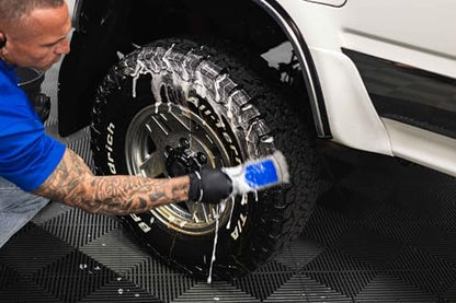 Detail Factory - ProGrip XL Tire Brush - Ergonomic ProGrip Handle - Stiff Synthetic Bristles to Cut Through Grime - Avalanche - color: Avalanche, size: X-Large