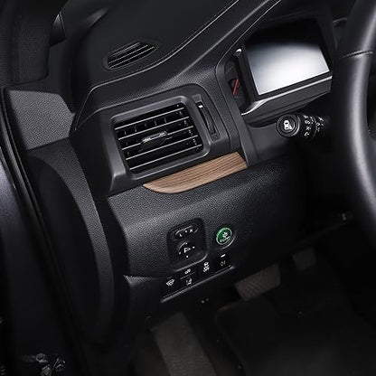 Dashboard Panel Cover Trim for Honda Pilot 2016-2022/ Passport 2019-2025/ Ridgeline 2016-2020 Accessories, Center Console Panel Strip Trim, Center Console Upper Center Pillar Trim, ABS (Wood Grain) - color: Wood Grain
