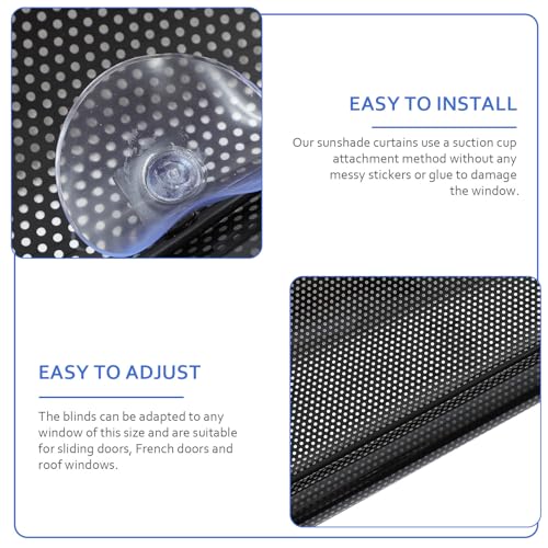 PATKAW (1 Pcs) Window Blinds, Blackout Shades No Drill, Suction Cup Temporary Roller Blind, Light Blocking Window Cover for Bedroom, Office, Nursery, Home Privacy, Travel, Rv and Car - size: 125.00X50.00X1.00CM