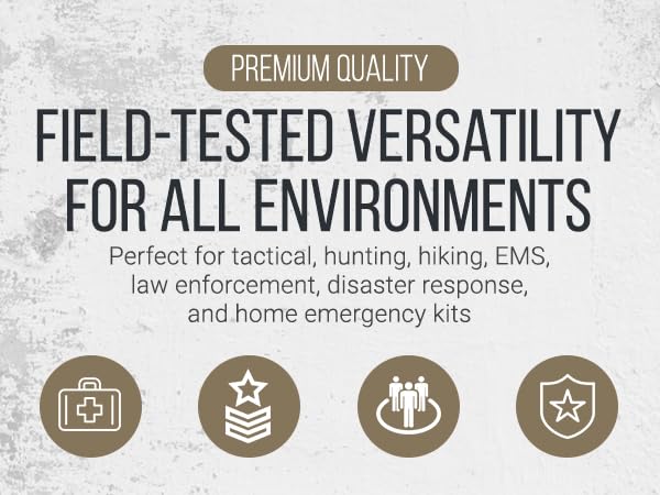 Military-Grade Tactical Combat Tourniquet - Severe Bleeding Control (Black) | Rapid One-Hand Application, Time-Stamped – First Aid, EMS, Law Enforcement, Civilian, Outdoor Survival