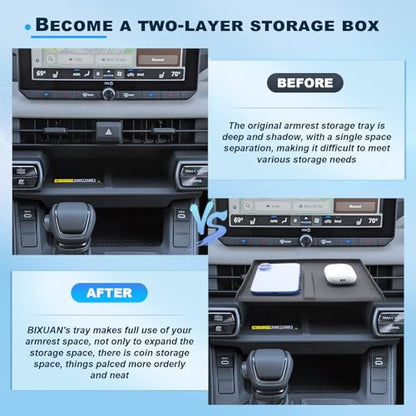BIXUAN 2026 RAV 4 Wireless Charging Protective Mat for 2026 Toyota RAV 4 Wireless Charger Tray Pad Center Console 2026 RAV 4 Middle Console Interior Accessories - color: Black3
