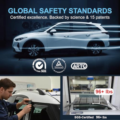in-Channel Car Window Rain Guard Compatible with Honda CR-V (202307-) 4pcs, Taiwan Made Precise & Transparent Car Wind Deflectors No Water Leakage Visors - size: CR-V (202307-) 4pcs