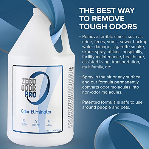Zero Odor Pro Commercial Strength Odor Eliminator, Room Deodorizer and Air Freshener, Refill, 128 oz - size: 128 Fl Oz (Pack of 1)