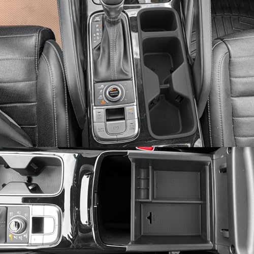 CDEFG 2Pcs for 2025 2026 Kia Telluride Center Console Organizer, for 2025 2026 Telluride Kia Accessories Middle Console Organizer Armrest Storage Box Dual Trays - color: 2pcs for 2025 Telluride
