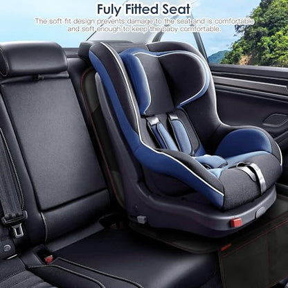 Sinvitron Car Seat Protector for Child Car Seat - Waterproof Non-Slip Leather Mat with 2 Mesh Pockets, Universal Seat Cover for Baby, Pets & Vehicles(2-Pack,Black) - color: 2 Pack Black