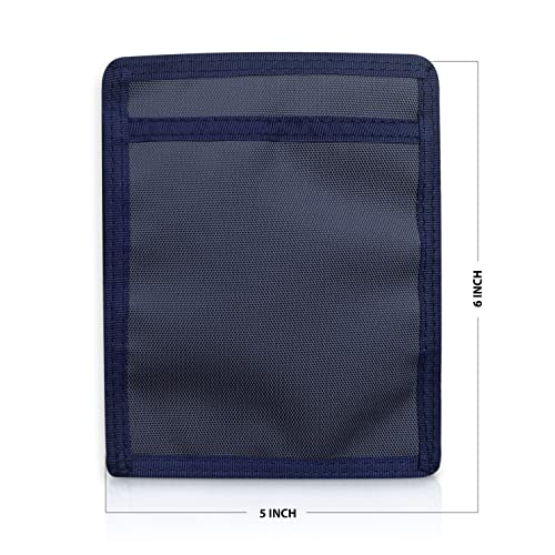 ASA TECHMED Nurse Pocket Organizer, Nylon 5 Pocket Nurse Scrub Organizer, 6 Inch x 5 inch, Navy Blue - color: Navy Blue
