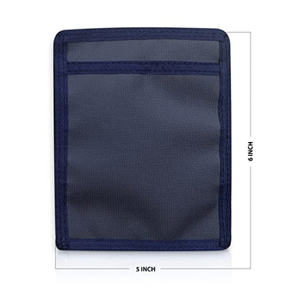 ASA TECHMED Nurse Pocket Organizer, Nylon 5 Pocket Nurse Scrub Organizer, 6 Inch x 5 inch, Navy Blue - color: Navy Blue