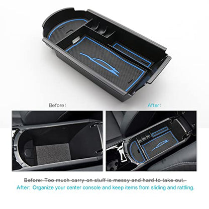 CDEFG Center Console Accessory Organizer Compatible with 2018 2019 2020 2021 2022 CHR C-HR, ABS Material Armrest Box Insert Tray (Blue) - color: 1Pcs Blue for CHR 2018-2023