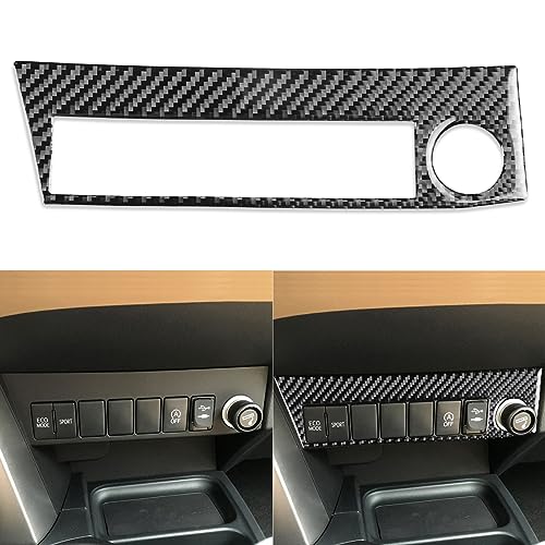 NVCNX Real Premium Carbon Fiber Car Dashboard Cigarette Lighter Panel Cover Decal Decoration Compatible with Toyota RAV4 2013 2014 2015 2016 2017 2018 Interior Dash Trim Accessories Black - color: Cigarette Lighter Panel