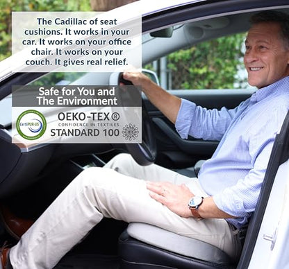 ComfiLife Gel Enhanced Seat Cushion – Office Chair Cushion – Non-Slip Gel & Memory Foam Coccyx Cushion for Tailbone Pain - Desk Chair Car Seat Cushions Driving - Sciatica & Back Pain Relief (Gray) - color: Gray