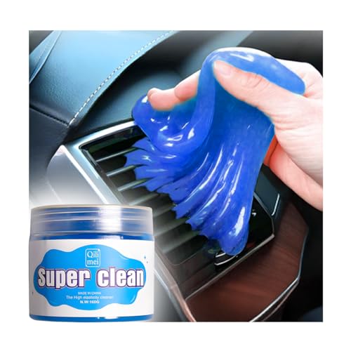Car Cleaning Gel, Reusable Vehicle Air Vent Crevice Detailing Putty, Automotive Interior Detail Slime Cleaner Removal Tool Kit Accessories, Universal for SUV, Sedan, Truck (Blue) - color: Blue