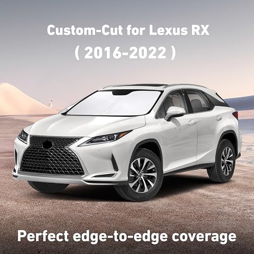 EcoNour Windshield Sunshade Compatible for Lexus RX 350 450h 2016-2020 2021 2022, Sun Visor for Front Windshield & Window Sun Shade Cover, UV Heat Blocker & Protector, Car Accessories - size: For Lexus RX-350 (2016-2022)