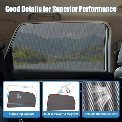 Car Window Shades for 2017-2023 Mazda CX-5 - Rear Side Window Sun Shade for Baby, Breathable Mesh Car Privacy Window Covers, UV Protection and Heat Insulation for Road Trips, Napping, Camping - size: Mazda CX-5(2017-2023)R-2PCS