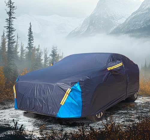 Car Cover Waterproof All Weather, 6 Layers Outdoor Full Exterior Cover Rain Sun UV Snowproof Protection with Zipper Cotton, Mirror Pocket for Ford F-150 Raptor - style: Ford F-150 Raptor