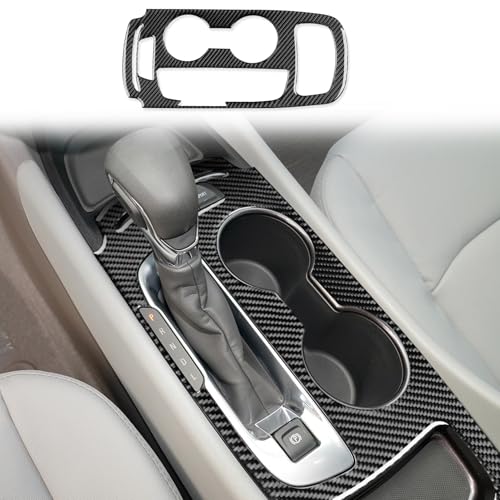 Black Carbon Fiber Compatible with Chevrolet/Chevy Malibu 2016 2017 2018 2019 2020 2021 2022 2023 2024 2025 Accessories Car Gear Frame Cover Gear Shift Box Cover Interior Trim Decal -B - color: Gear Shift Panel -B