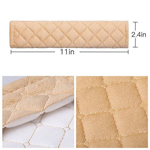 4 Pack Universal Car Seat Belt Pads, Adult Seat Belt Shoulder Strap Covers Harness Pad for Car/Bag,Soft Comfort Helps Protect You Neck Shoulder from The Seat Belt Rubbing (4pack-Beige) - color: beige