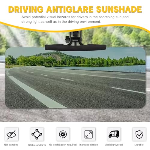 2 Pack Universal Car Sunshield Panel with Anti-Glare Polarized Lenses & UV Blocking - Windshield Glare Eliminator for Safe Driving - color: 2pcs