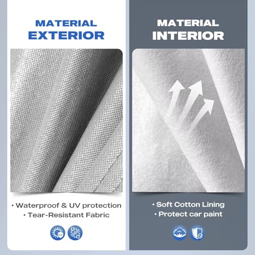 10 Layers Car Cover Custom Fit for Mazda 3 Sedan (2006-2026), Waterproof All Weather for Automobiles, Outdoor Full Cover Sun Dust Rain Protection with Cotton. Silver - size: Custom Fit for Mazda 3