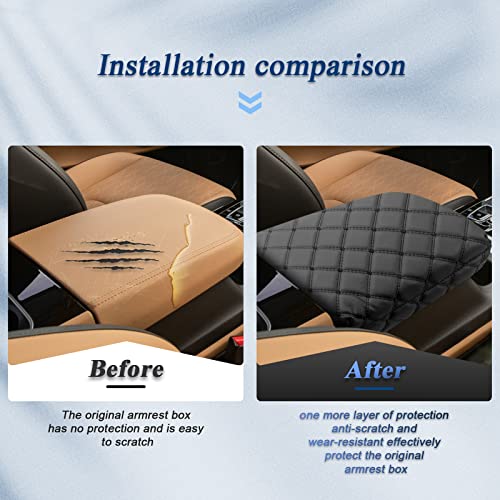 BIBIBO for 2025 2026 Kia Carnival Center Console Armrest Cover:2024 2025 2026 Kia Carnival Accessories 2022-2025 Kia Carnival Arm Rest Cover Kia Carnival Console Cover,2024 2025 Kia Carnival Armrest - color: Black-for 2022-2026 Carnival