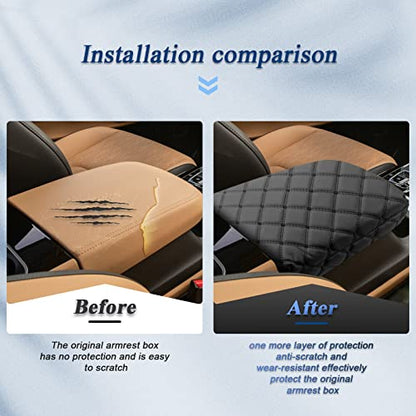 BIBIBO for 2025 2026 Kia Carnival Center Console Armrest Cover:2024 2025 2026 Kia Carnival Accessories 2022-2025 Kia Carnival Arm Rest Cover Kia Carnival Console Cover,2024 2025 Kia Carnival Armrest - color: Black-for 2022-2026 Carnival