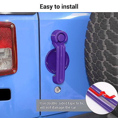 Exterior Door Handle Cover Tailgate Handle Cover Recess Guard Compatible with 2007-2017 Jeep Wrangler JK JKU Sports Sahara Freedom Rubicon Unlimited, Purple, 15PCs - color: Purple