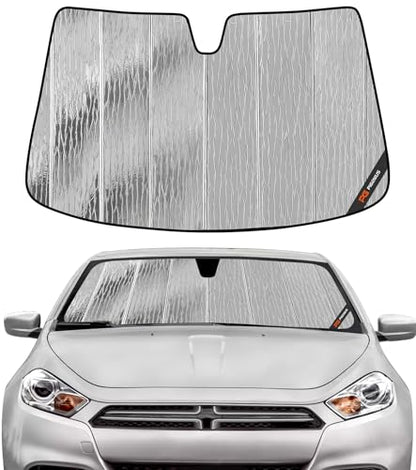 Pigenius Windshield Sun Shade for Dodge Dart 2013-2016 Front Window Sunshade - AstraGuard - color: Silver, size: 2013-2016 Dart