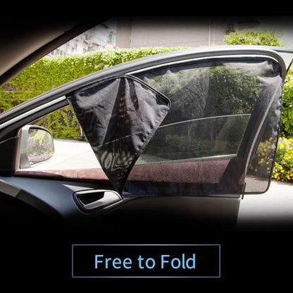 Aokway Car Side Window Sunshades, Driver Car Window Screen Mesh, Universal Fit for Camping and UV Protection (Black, Front Side 2pcs) - color: black, size: Front Side 2pcs