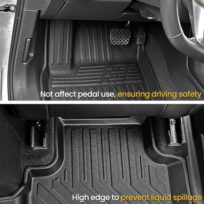 Floor Mats Set for 2018-2025 2026 Volkswagen VW Atlas 7 Seats Bench Seating Car Mat Accessories(Not Fit Cross Sport), All Weather TPE Cargo Liner Trunk Mat(Floor Mats+2-in-1 Cargo Mat) - style: Floor Mats+2-in-1 Cargo Mat
