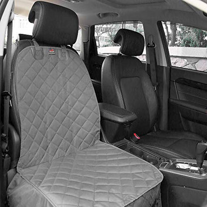 HONEST OUTFITTERS Dog Car Seat Covers, Pet Front Cover for Cars, Trucks, and Suv's - Waterproof & Nonslip Dog Seat Cover(Gray) - color: Grey