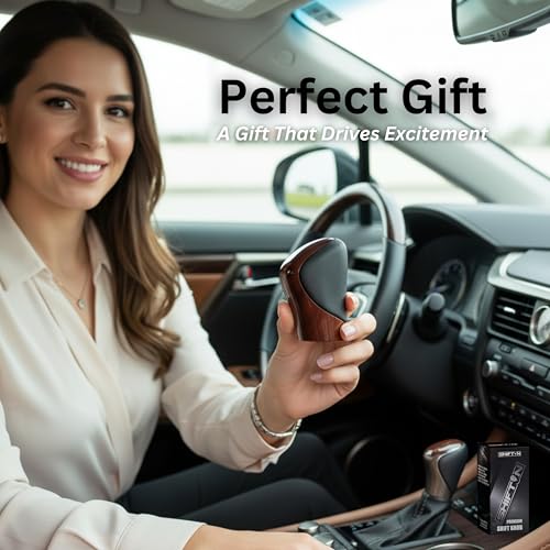 Gear Shift Knob Shifter for Lexus ES GS GX is NX RC RX 200t 300 350 3450h 450hL 350L (Black Leather/Brown Walnut Maple) - color: Black Leather / Brown Walnut Maple