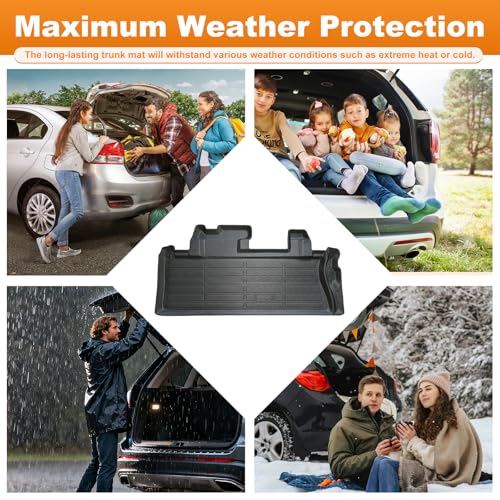 Trunk Liner for 2021-2025 Toyota Sienna 7&8 Seat 3D Custom Fit All-Weather TPE Material Waterproof Car Cargo Liner Mat, Black - color: 2021-2025 Toyota Sienna