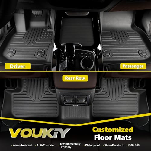 All Weather Car Floor Mats & Cargo Liner Set Fit for Nissan Armada/Infiniti QX80 2025 7 Seats Floor Liners Trunk Liner Armada Cargo Mat Accessories Black - style: 4)For Nissan Armada 2025 Full Set