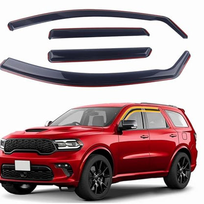 in-Channel Rain Guards 4-Piece Compatible with 2011-2025 Dodge Durango Window Visors Side Window Deflectors Vent Visor Shield Shade - size: 2011-2025 Dodge Durango