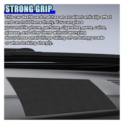 Anti-Slip Dashboard Mat 15.6"x7.7" Large Universal Non-Slip Rubber Pad for Car - Sticky Adhesive Gripping Mat for Cell Phone Sunglasses Keys GPS Coins - Reusable Car Dashboard Organizer (Grid) - color: Grid