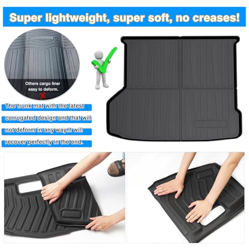 Powerty Fit for Trunk Mat Mercedes-Benz GLE W166 2015-2019 All Weather TPO Rear Cargo Liner Upgrade Material(NOT Fit 2020 GLE 350 with 5 Seats, 2018 550e Hybrid) - size: Cargo Mat｜For｜15-19｜Mercedes-Benz GLE W166