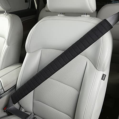 HighnessHwoo Car Seatbelt Covers Cushion Shoulder Pads Protector Sleeve for Adults, Auto Extra Long Seat Belt Strap Cover Decorations for Women, Kids, Honda, Trucks Accessories, 1pc, 25.5in, Black - color: Black, size: 25.5in - 1pc