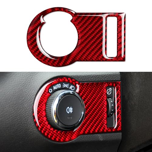 Car Headlight Switch Sticker Carbon Fiber Decal Interior Trim for Chevrolet Camaro 2010 2011 2012 2013 2014 2015 Accessories - color: Headlight Switch